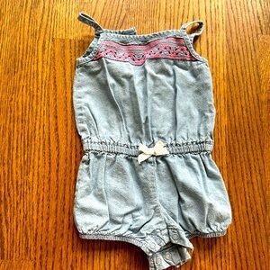 Carters denim jumper in like new condition. Size 12 months